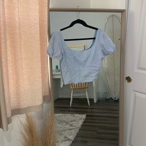 Puff sleeve crop top urban outfitters